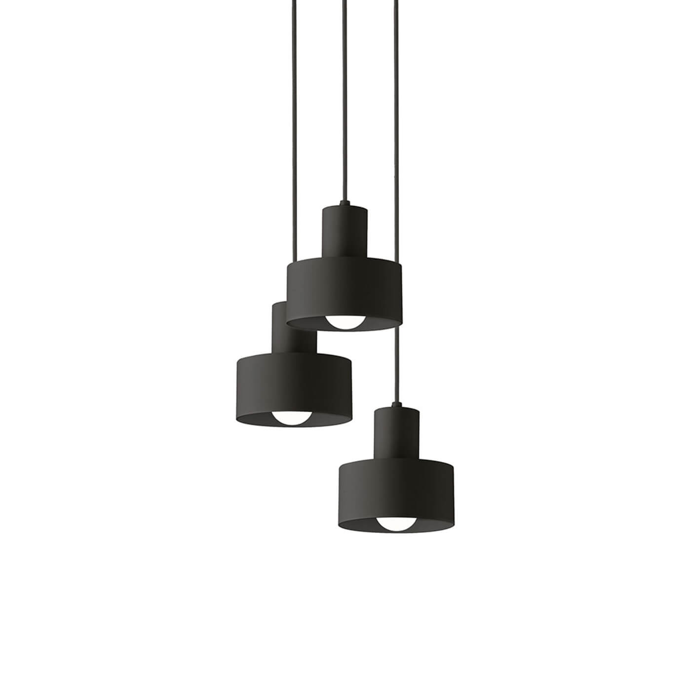 Cauti o lampa suspendata neagra NORTON S3 din metal, design minimalist, elegant, pentru living, dining sau dormitor din colectia de lustre si candelabre Domicilio?