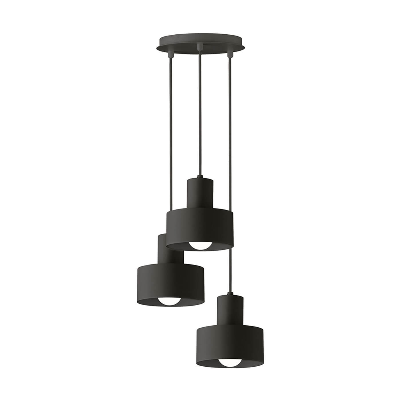 Cauti o lampa suspendata neagra NORTON S3 din metal, design minimalist, elegant, pentru living, dining sau dormitor din colectia de lustre si candelabre Domicilio?