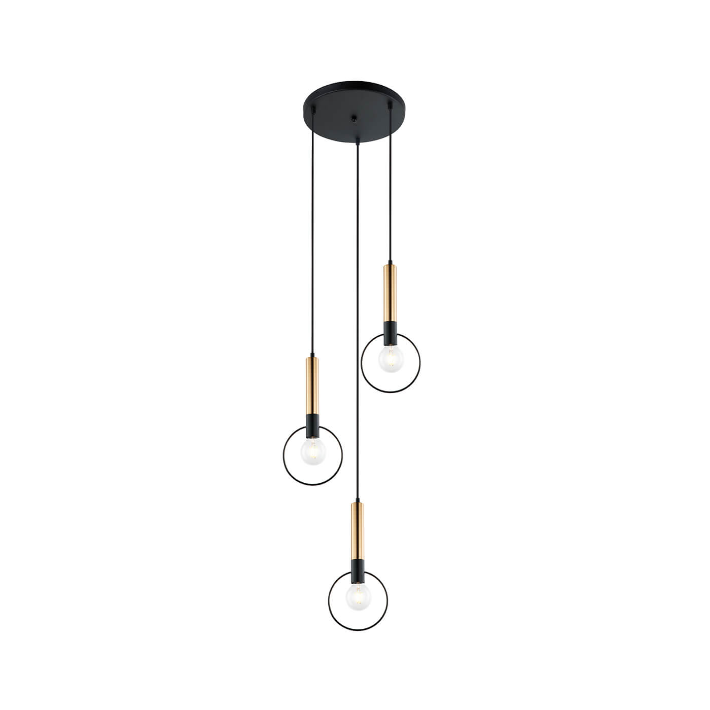 Cauti o lampa suspendata neagra aurie STAR S3 din metal, design modern, elegant, pentru living, dining sau dormitor din colectia de lustre si candelabre Domicilio?