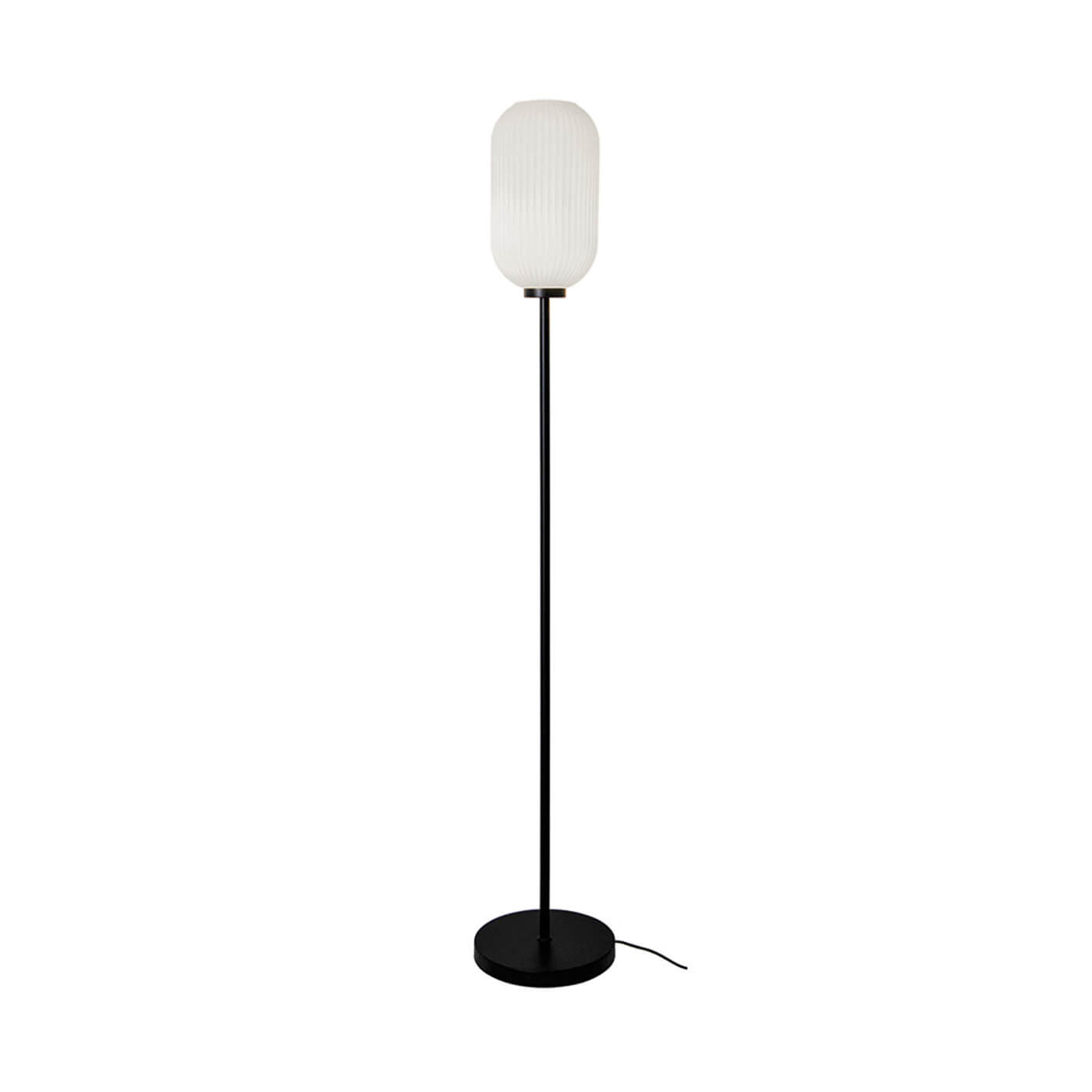 Lampadar negru ASTOR - Lampadare din metal si sticla pentru living sau dormitor