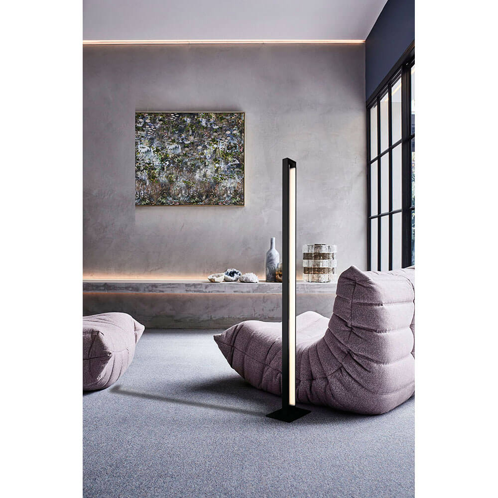 Lampadar negru TIFFANY cu LED 27W - Pentru living sau sufragerie