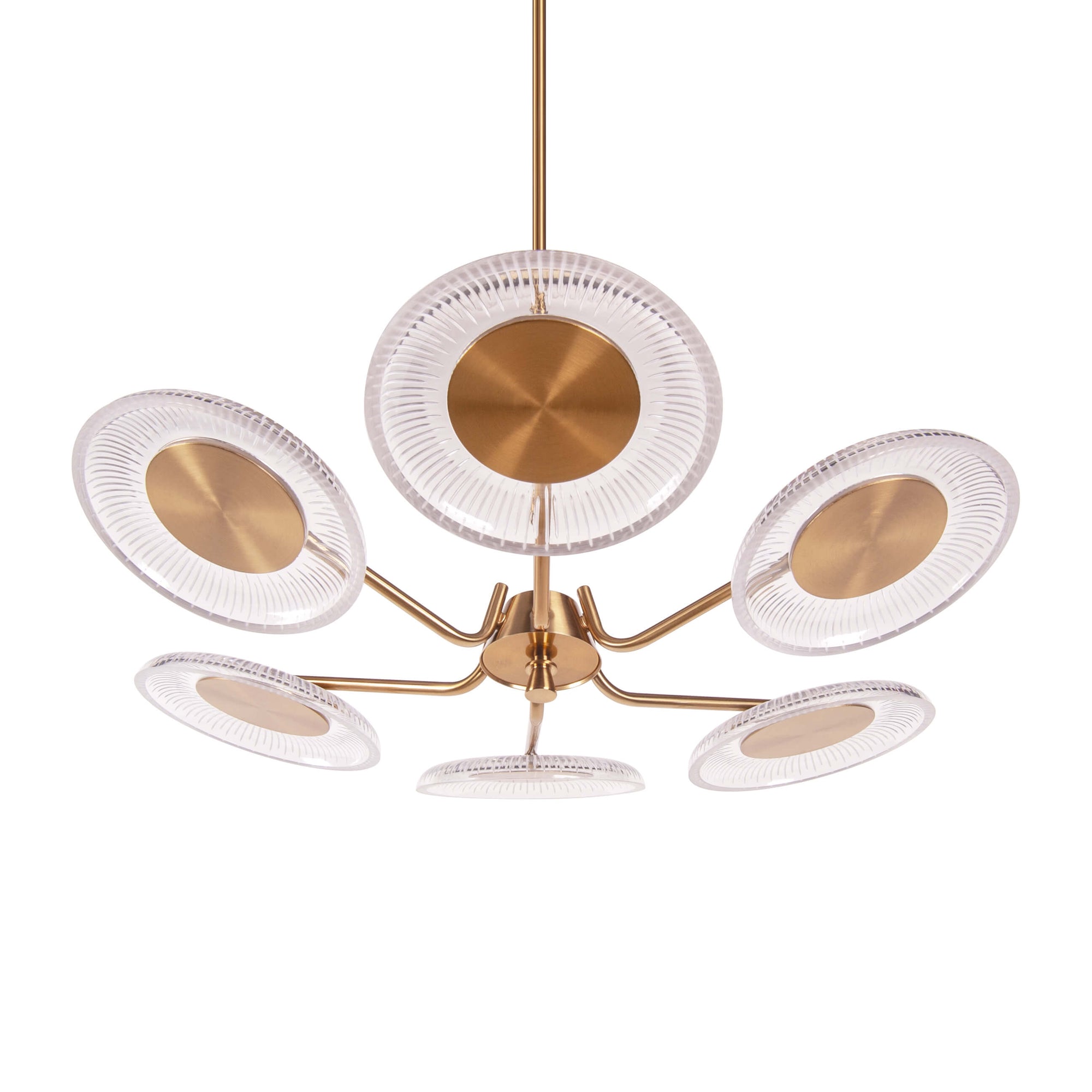 Lustra LED aurie AMELIX S6 din metal si sticla – Corp de iluminat design glam, modern