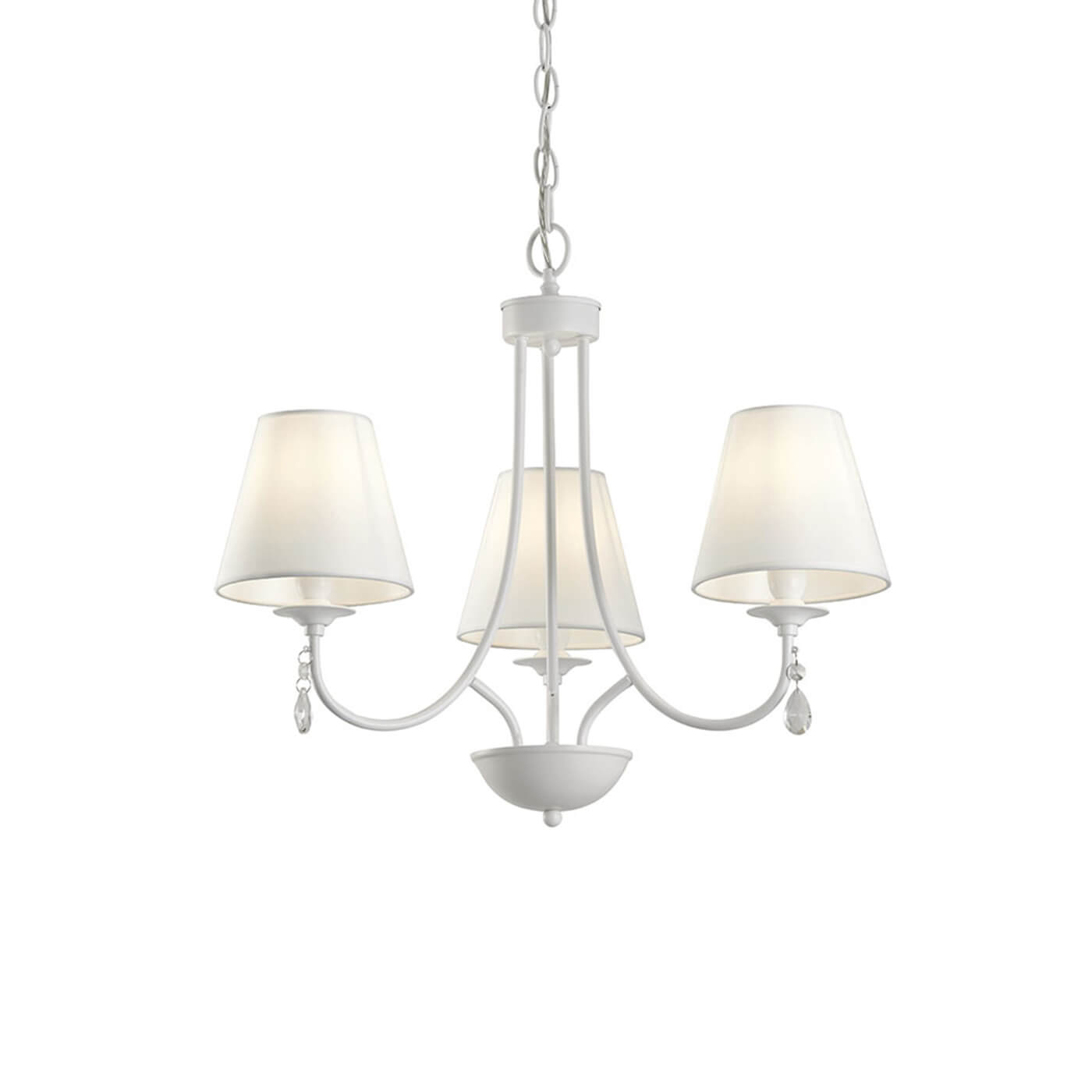 Cauti o lustra alba PATRICIA S3 din metal pentru living, dormitor sau bucatarie, design clasic, elegant?