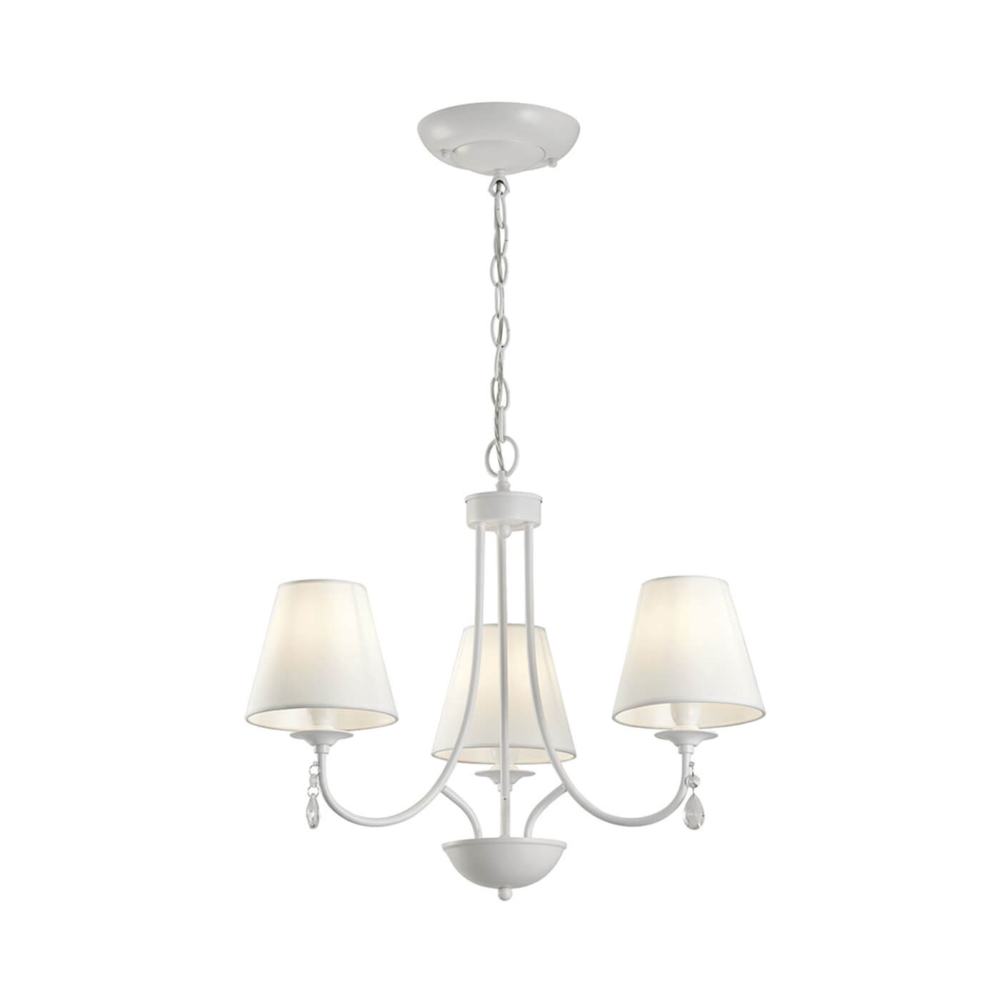 Cauti o lustra alba PATRICIA S3 din metal pentru living, dormitor sau bucatarie, design clasic, elegant?