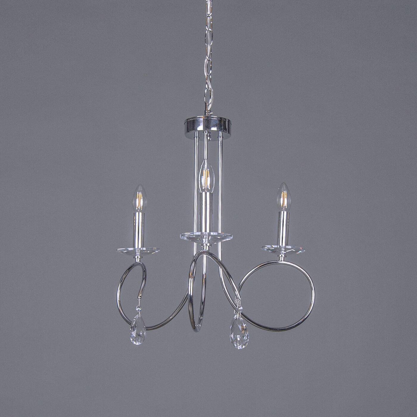 Lustra argintie LUCINDA S3 din metal pentru dining