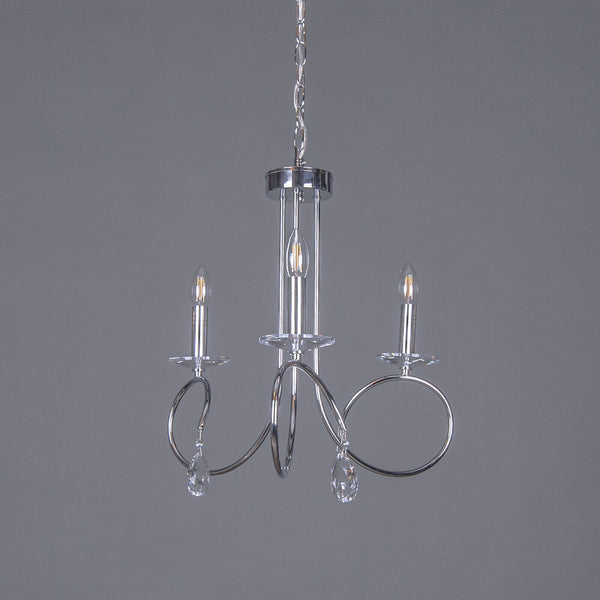 Lustra chic argintie LUCINDA S3 din metal 3xE14