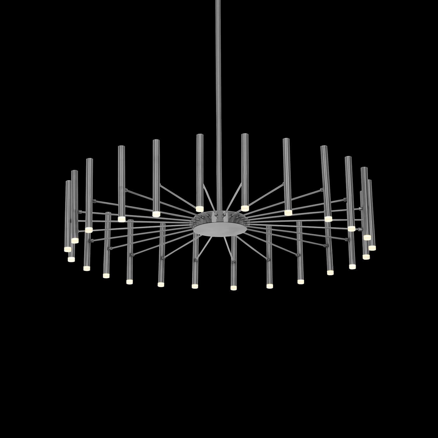 Lustra argintie SANTA S24 din metal - Corp iluminat modern, elegant, chic pentru living sau dining