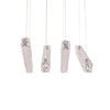 Lustra argintie cu LED MOSI din sticla, design deosebit, modern, elegant, pentru living sau dining