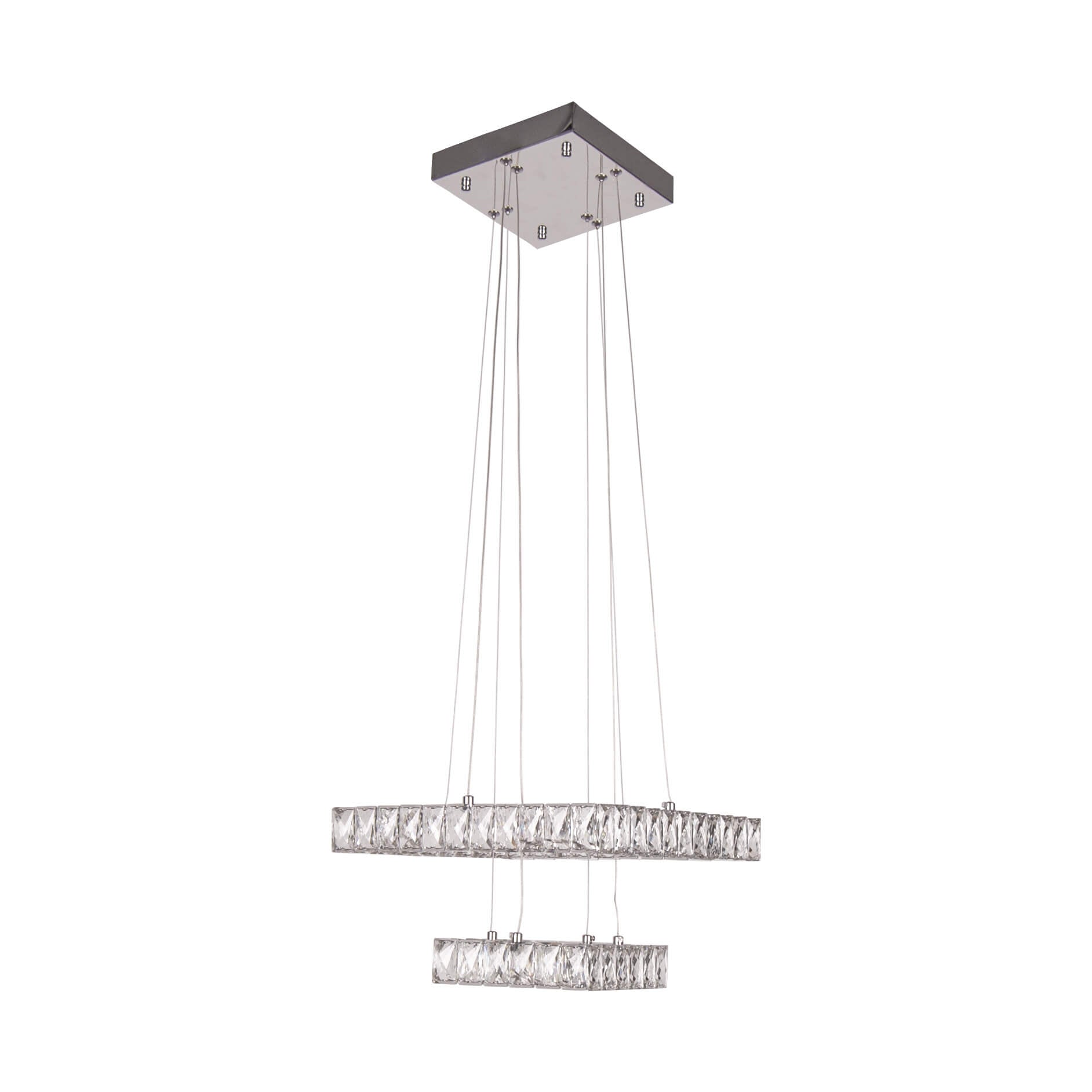 Cauti o lustra argintie cu LED ZURI din sticla, corp de iluminat design modern, elegant pentru living sau dining din colectia de lampi suspendate si candelabre DOMICILIO? ZURI este definita de eleganta si stil, fiind un obiect decorativ inedit care va aduce un plus de stralucire si lumina in spatiul din camera voastra.