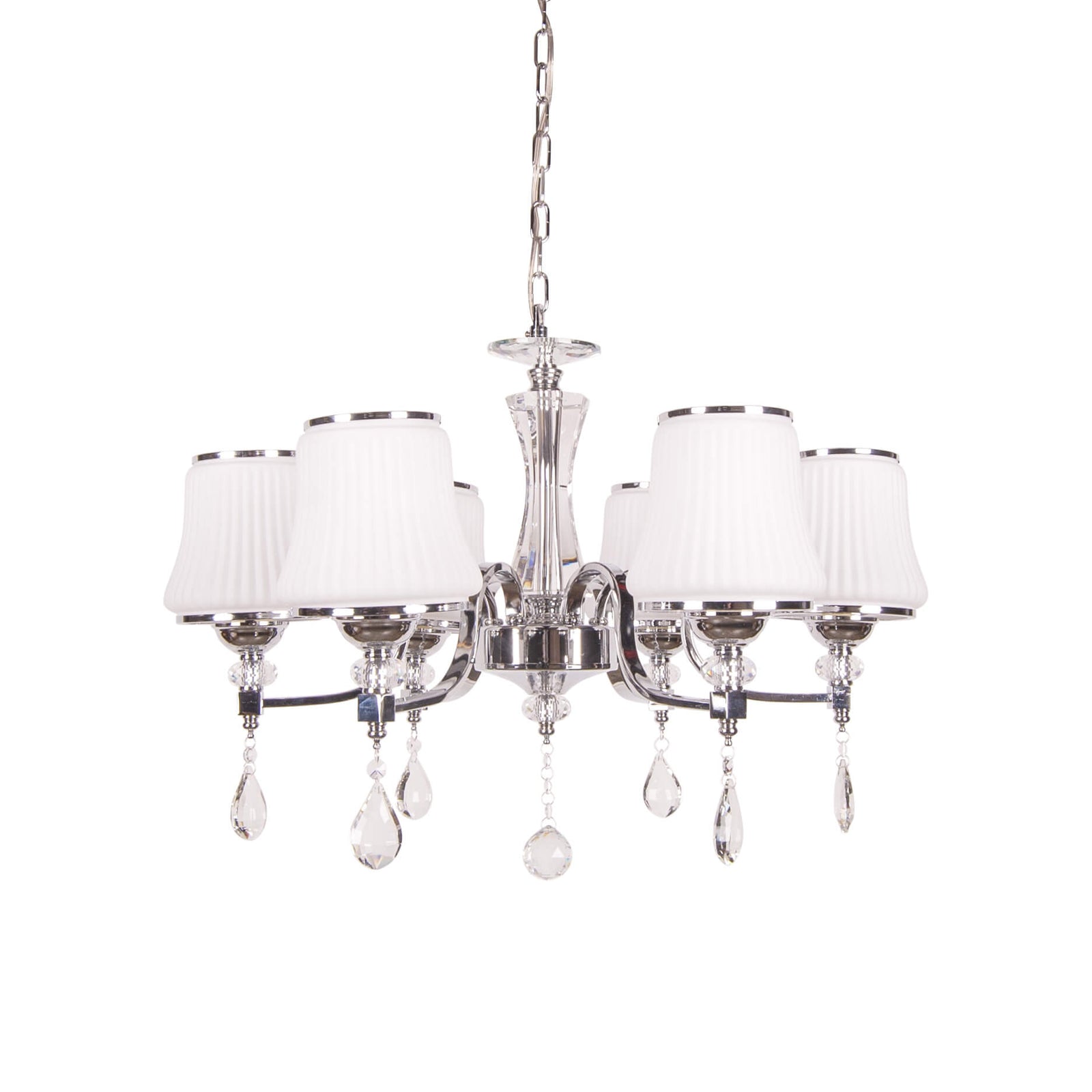 Lustra argintie de metal LAYLA S6, design clasic, elegant, sofisticat pentru living