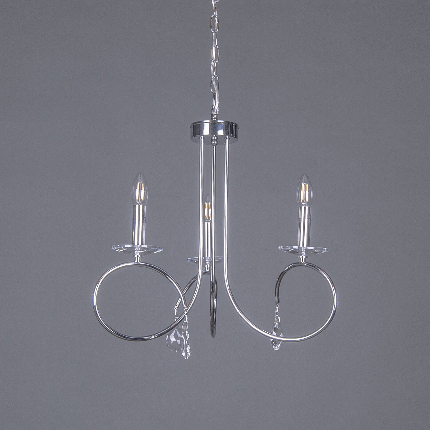 Lustra argintie LUCINDA S3 din metal pentru dining