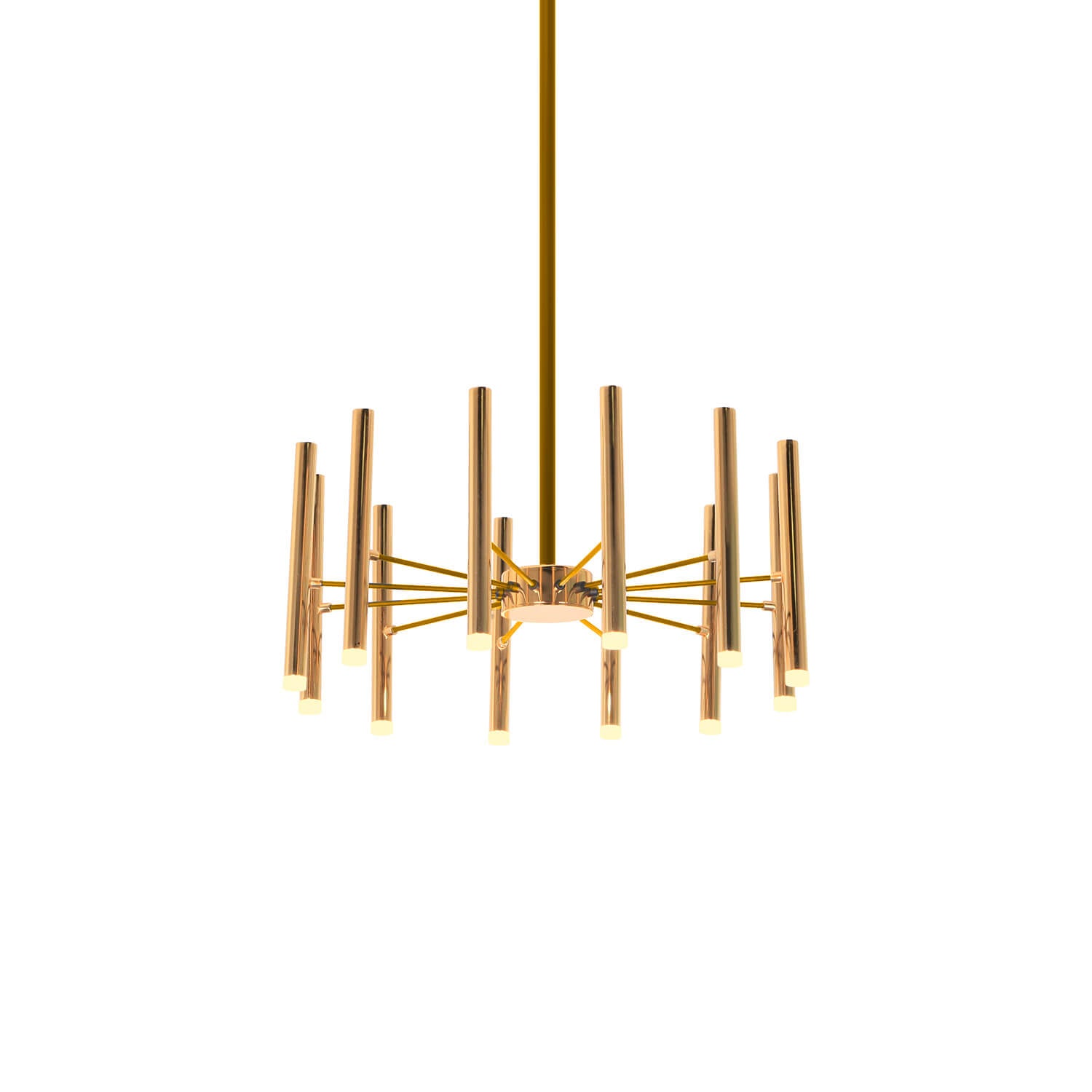 Lustra aurie SANTA S12 din metal - Corp iluminat modern, elegant, chic pentru living sau dining