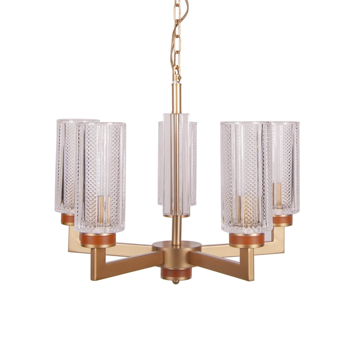 Lustra aurie de metal ALPHONSO S6 cafenie, design DOMICILIO 2021