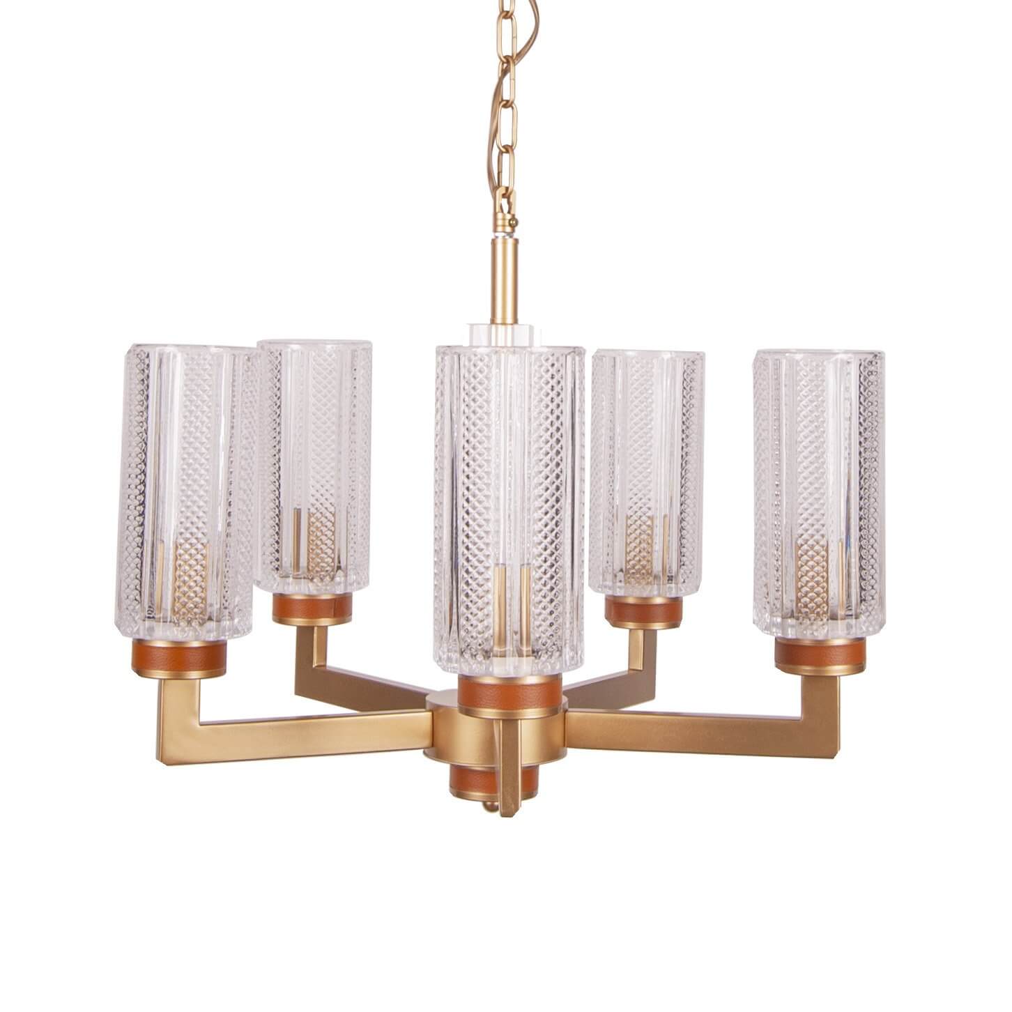 Lustra aurie de metal ALPHONSO S6 cafenie, design DOMICILIO 2021