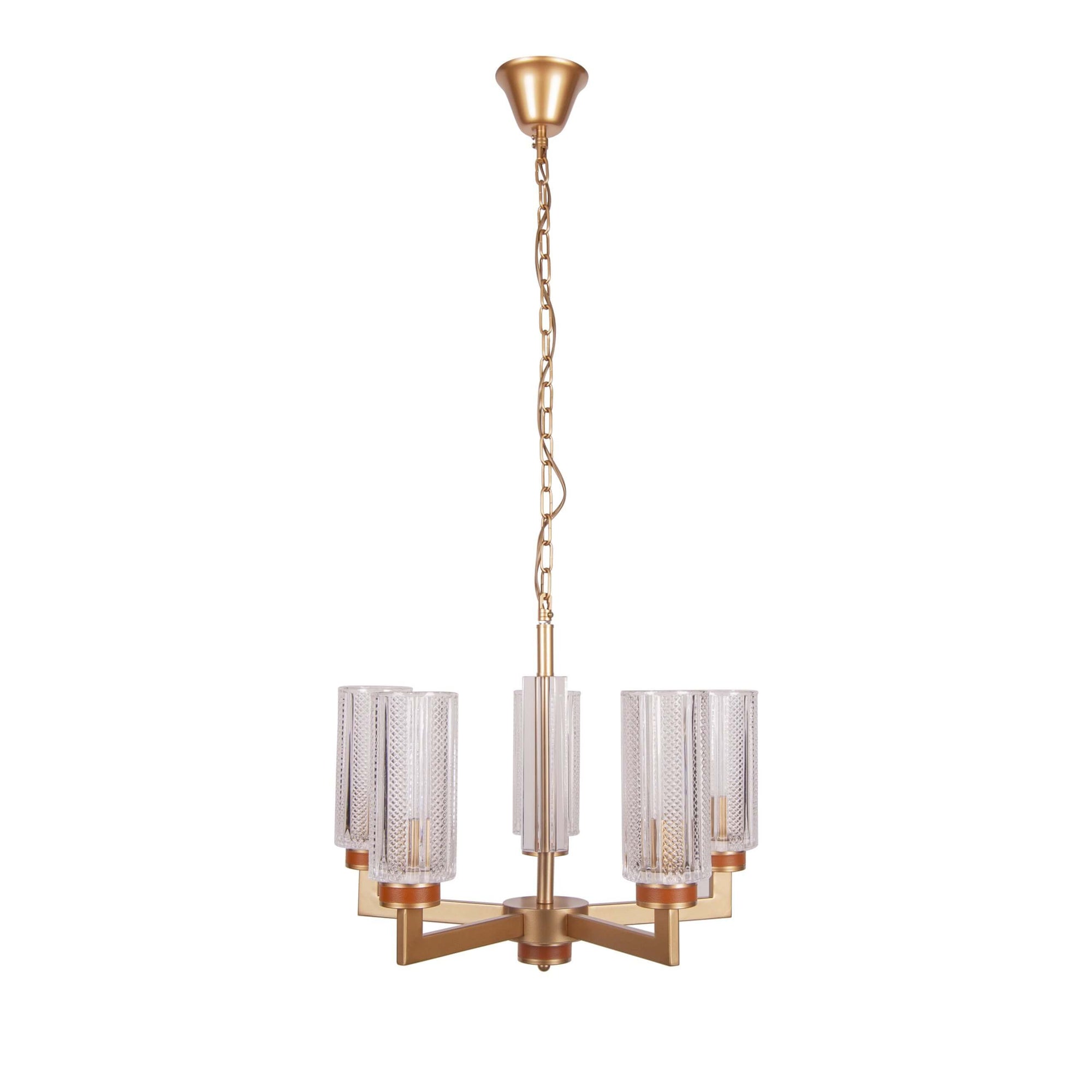 Lustra aurie de metal ALPHONSO S6 cafenie, design clasic, elegant, sofisticat pentru dormitor