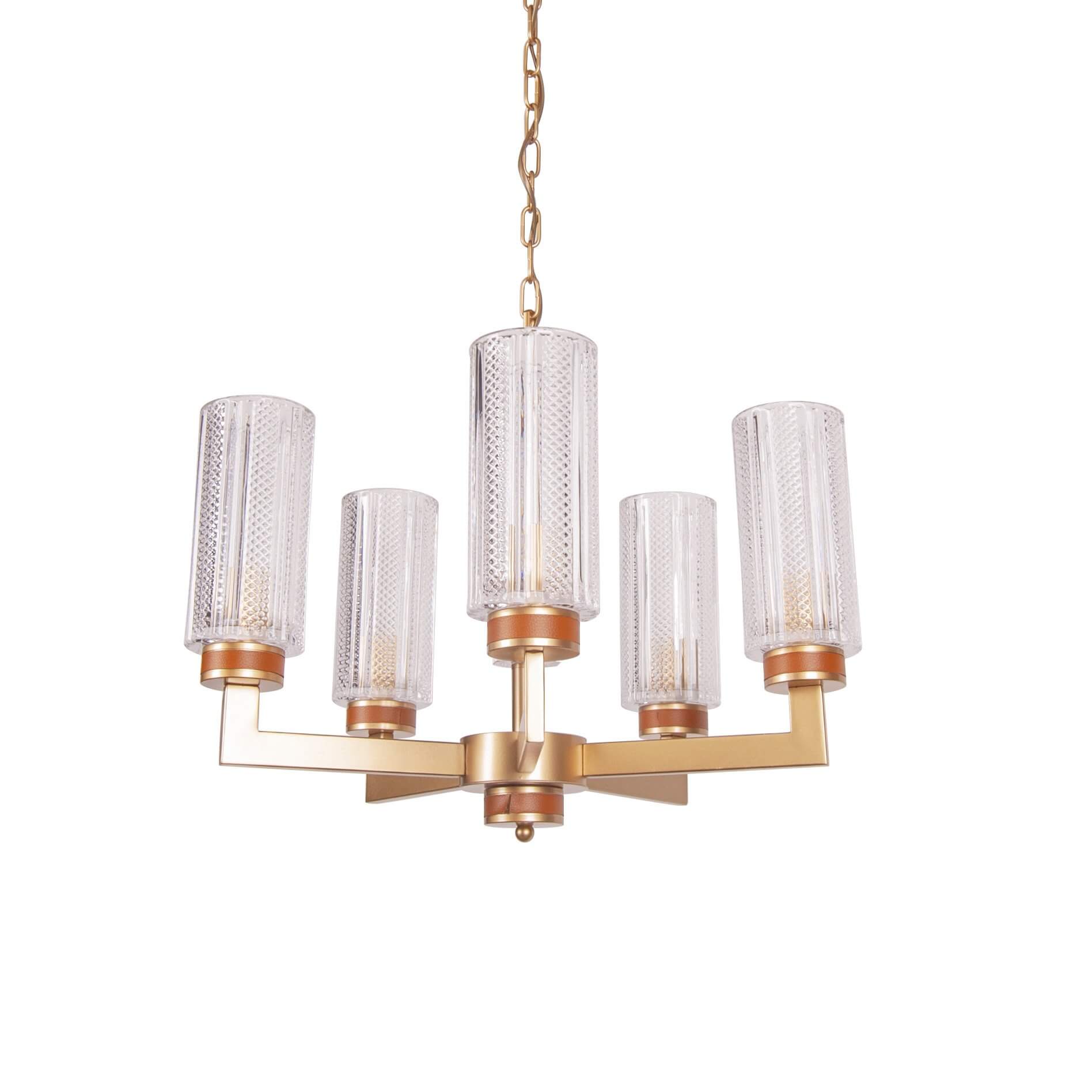 Cumpara lustra aurie de metal ALPHONSO S6 cafenie, design clasic, elegant, sofisticat