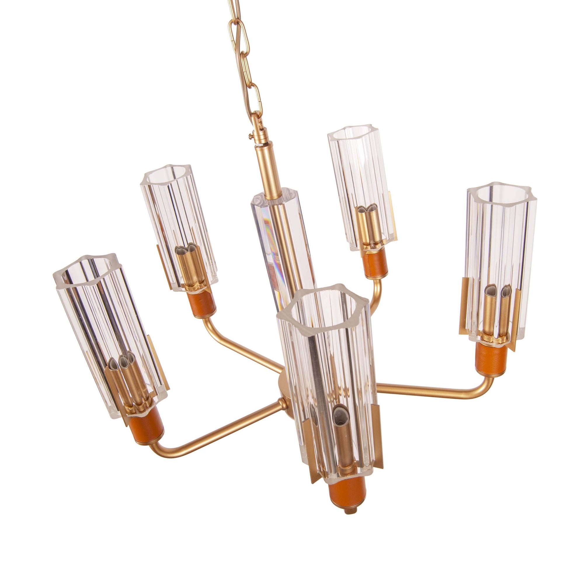 Lustra aurie de metal CELSO S5, design clasic, elegant, sofisticat pentru dining