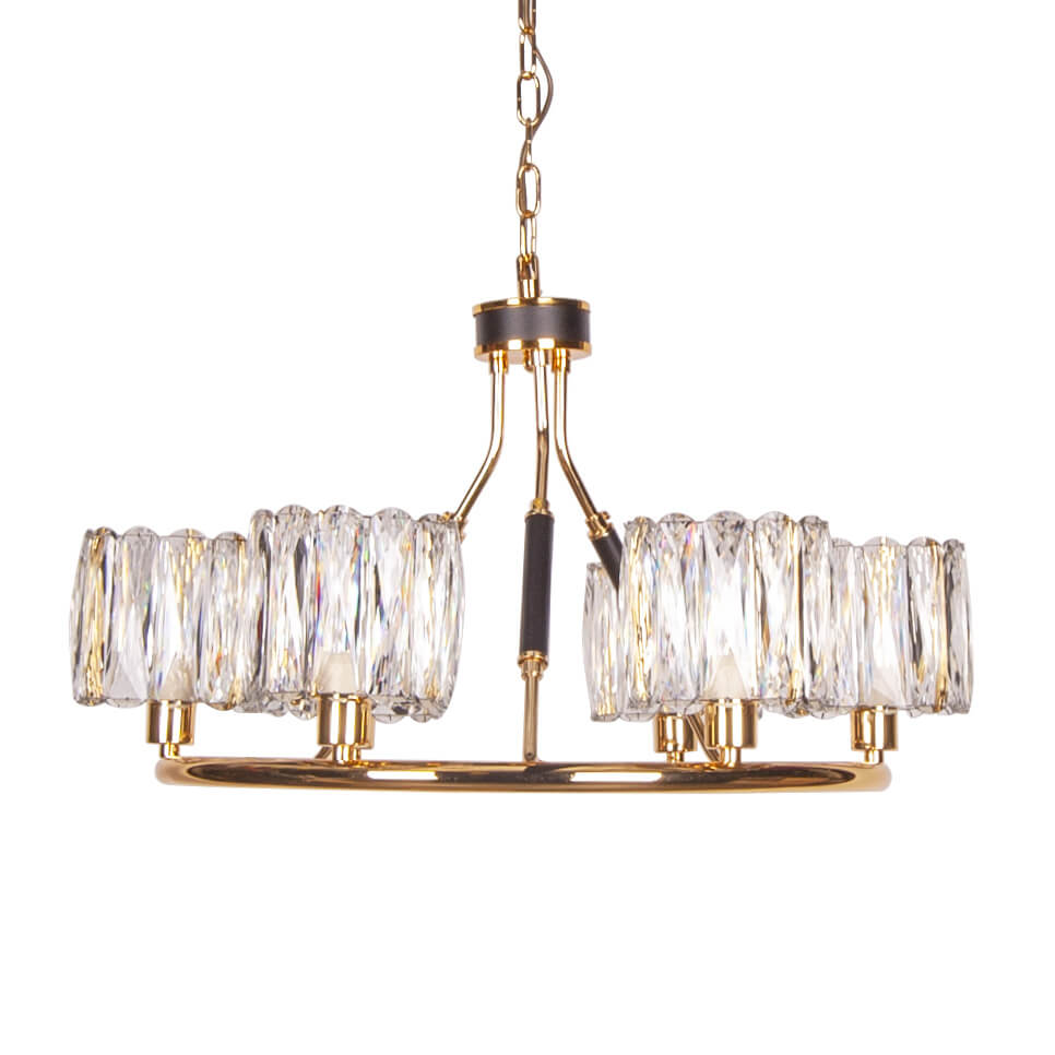 Lustra aurie de metal FABRIZIA S6, design clasic, elegant, sofisticat pentru living