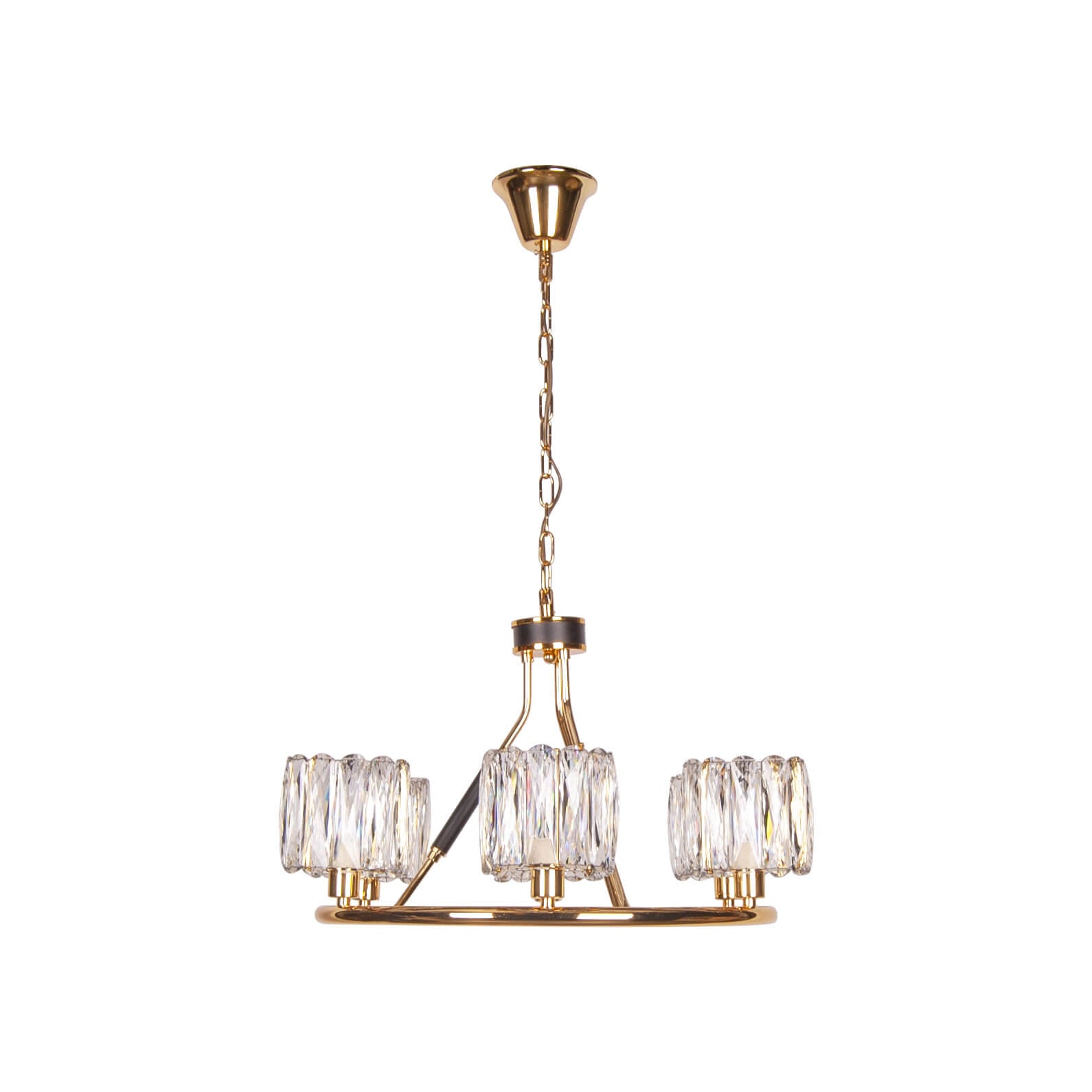 Lustra aurie de metal FABRIZIA S6, design clasic, elegant, sofisticat pentru living