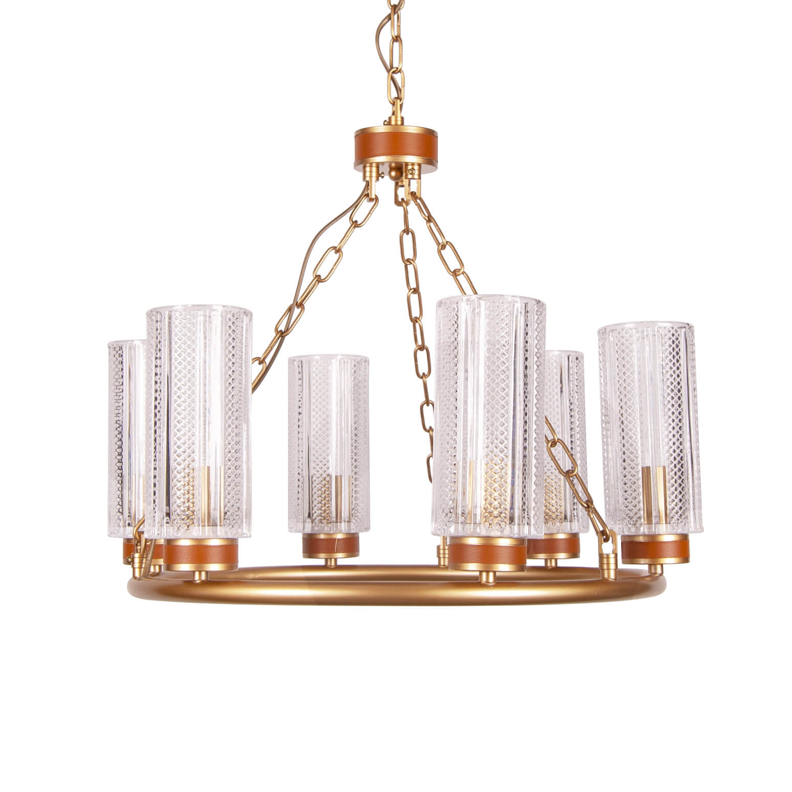 Lustra aurie de metal SANTINO S6 cafenie, design clasic, elegant, sofisticat DOMICILIO 2021