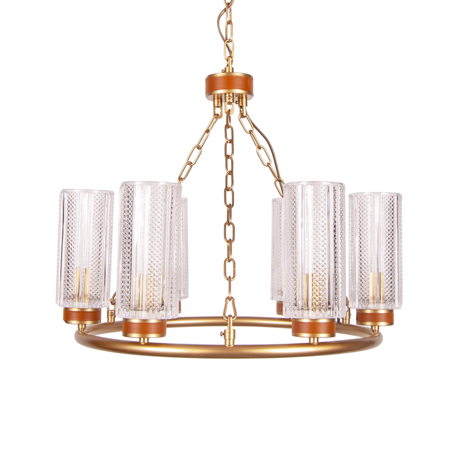 Lustra aurie de metal SANTINO S6 cafenie, design clasic, elegant, sofisticat DOMICILIO 2021