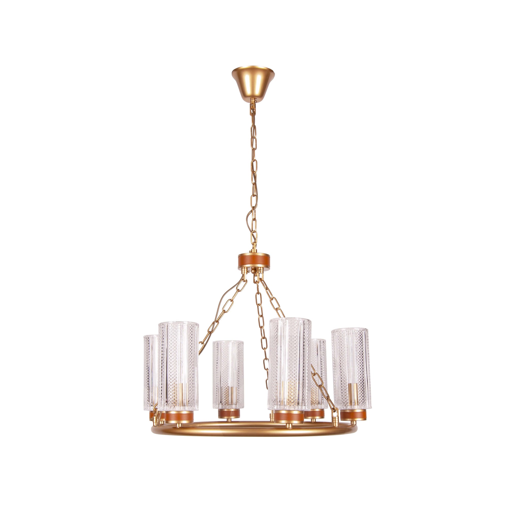 Lustra aurie de metal SANTINO S6 cafenie, design clasic, elegant, sofisticat pentru dining