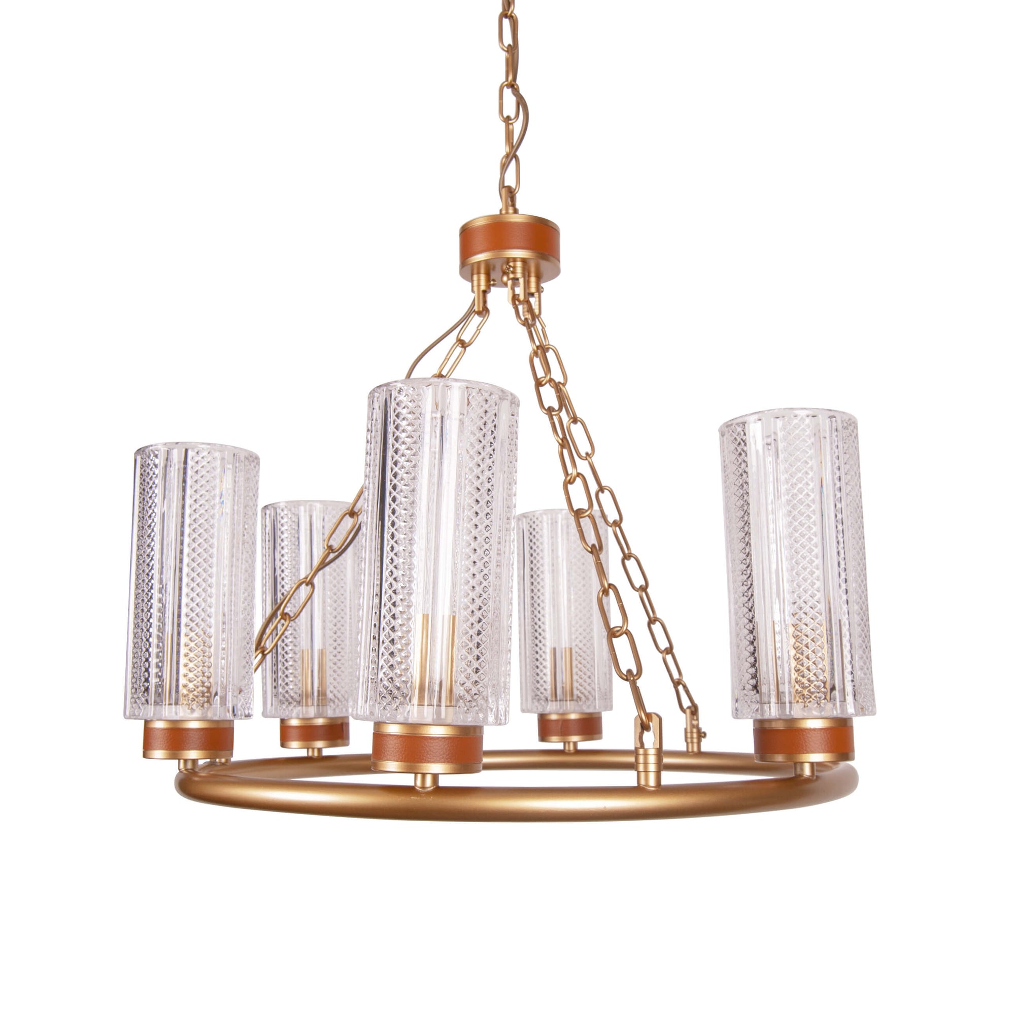 Lustra aurie de metal SANTINO S6 cafenie, design clasic, elegant, sofisticat pentru locuinta ta