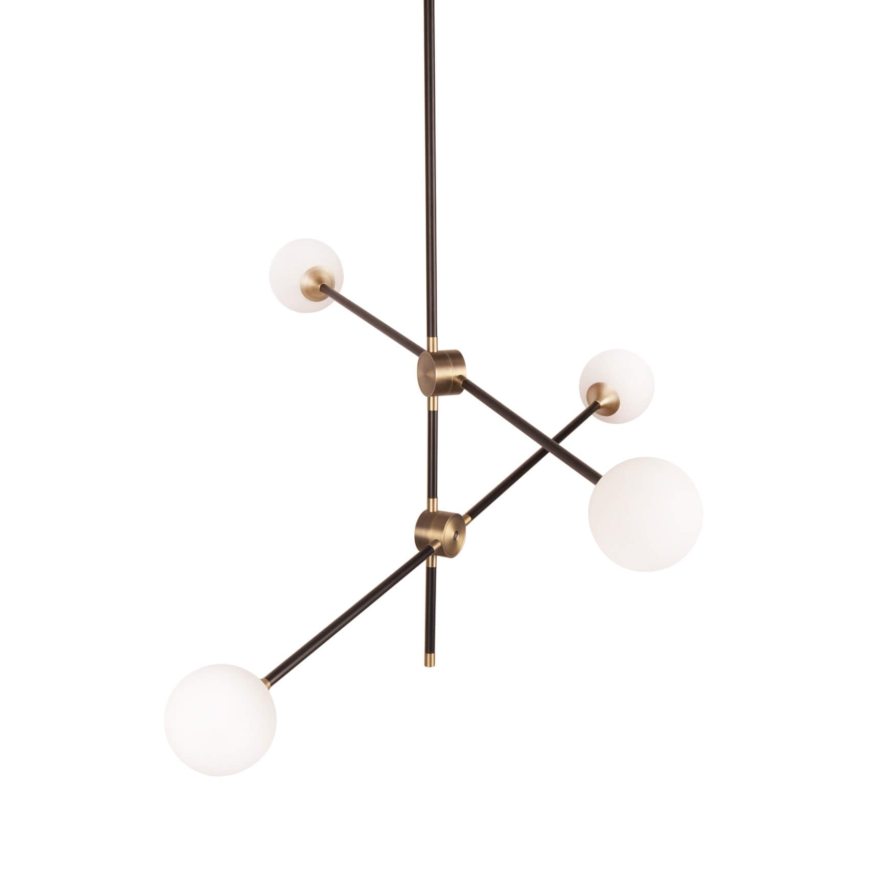 Lustra neagra AXXA S2 din metal pentru living sau dormitor