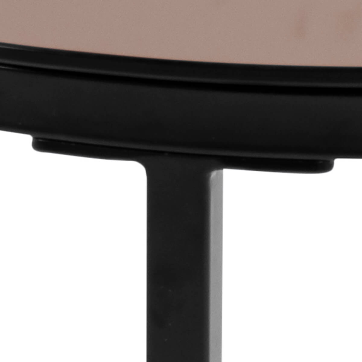 Masuta eleganta pentru cafea GINA cu picior din metal si blat de sticla pentru sufragerie