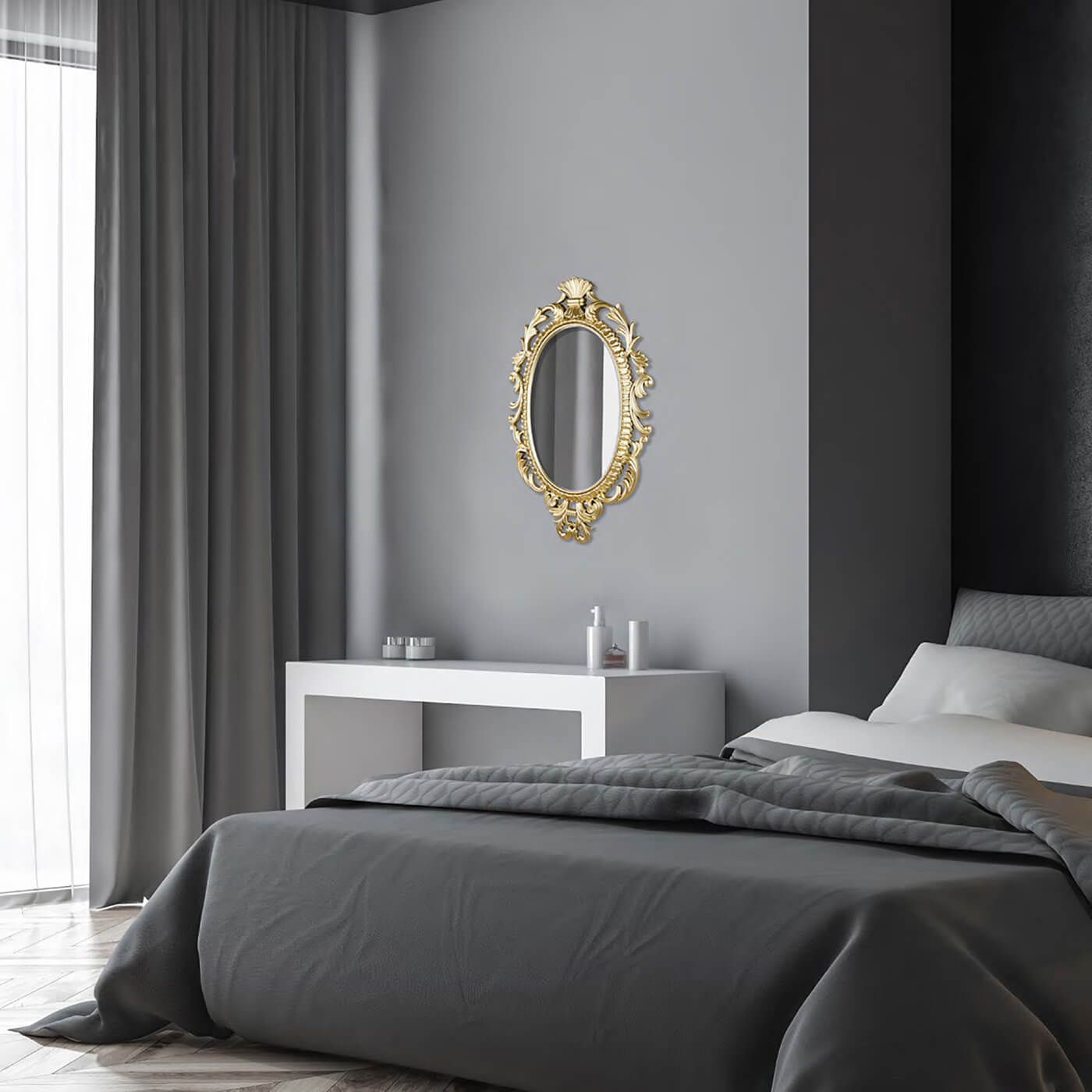 Cauti o oglinda decorativa SUNNY aurie sub forma de soare, din metal, design modern, elegant, pentru living sau dormitor?