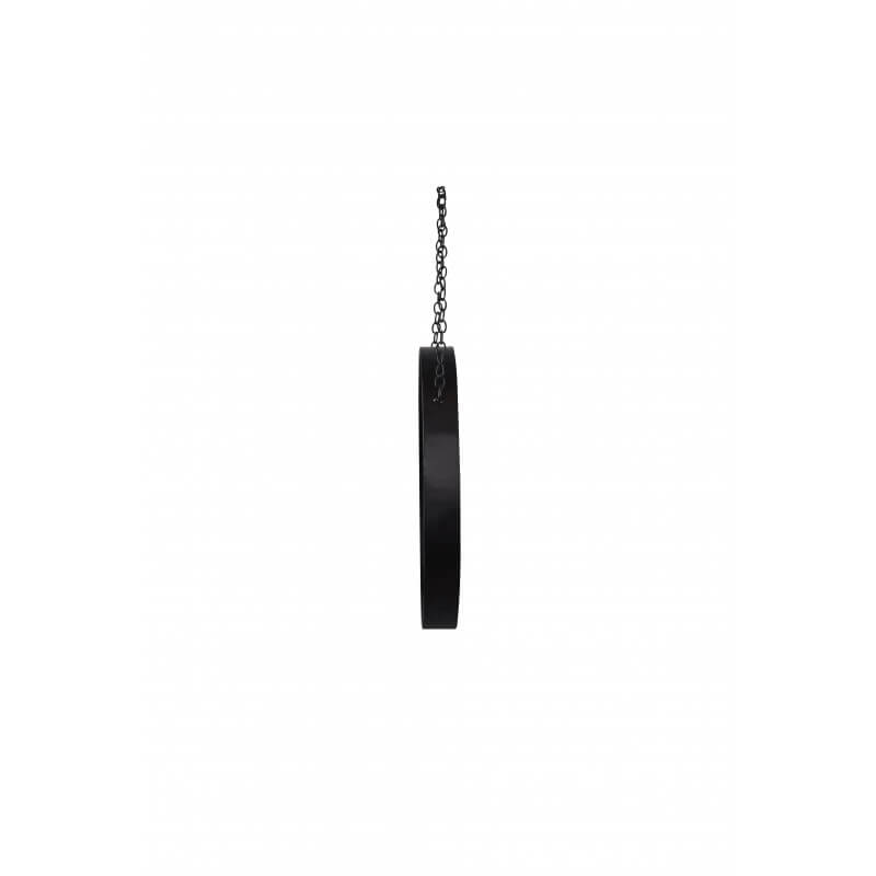 Cauti o oglinda neagra SABINE rotunda, din metal?