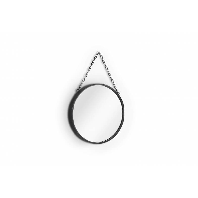 Cauti o oglinda neagra SABINE rotunda, din metal, design modern, minimalist, pentru camera de zi, dormitor sau hol?