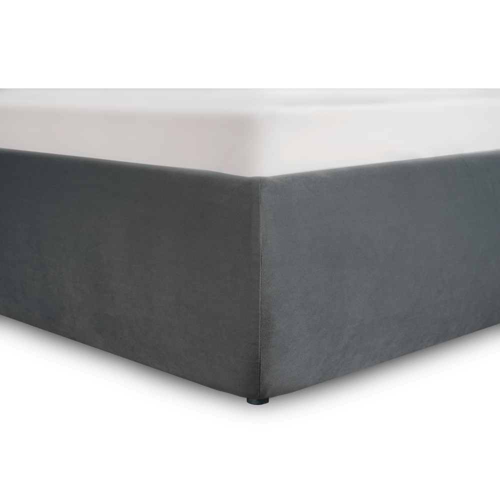 Paturi Domicilio Pat MILANO gri cu lada depozitare, tapitat, culoare gri deschis, MILANO cu lada rabatabila