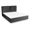 Cumpara verona pat tapitat gri inchis cu lada depozitare - Paturi ajustabile 160-180 x 200 dormitor