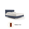 Pat tapitat ALKISTIS 160x200 albastru cu somiera, confortabil