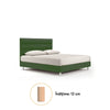 Pat tapitat ANTIGONE 160x200 verde cu somiera, confortabil