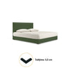 Cauti un pat tapitat AURA 180x200 verde cu lada de depozitare, spatios?