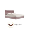 Pat tapitat IASON 160x200 powder cu lada de depozitare