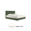 Cauti un pat tapitat IASON 160x200 verde cu lada de depozitare, spatios?