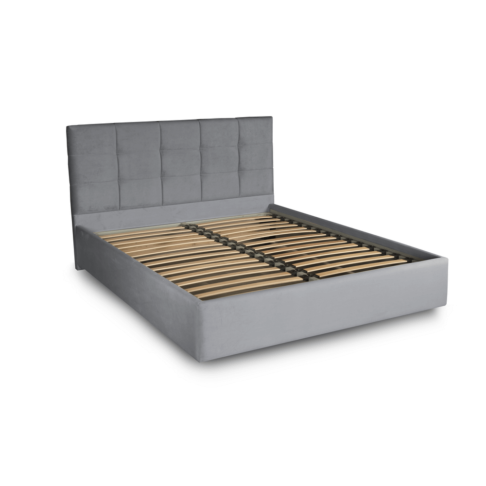 Domicilio Paturi cu lada depozitare incapatoare - Padova, tapitat crem, pat pentru dormitor cu lada depozitare