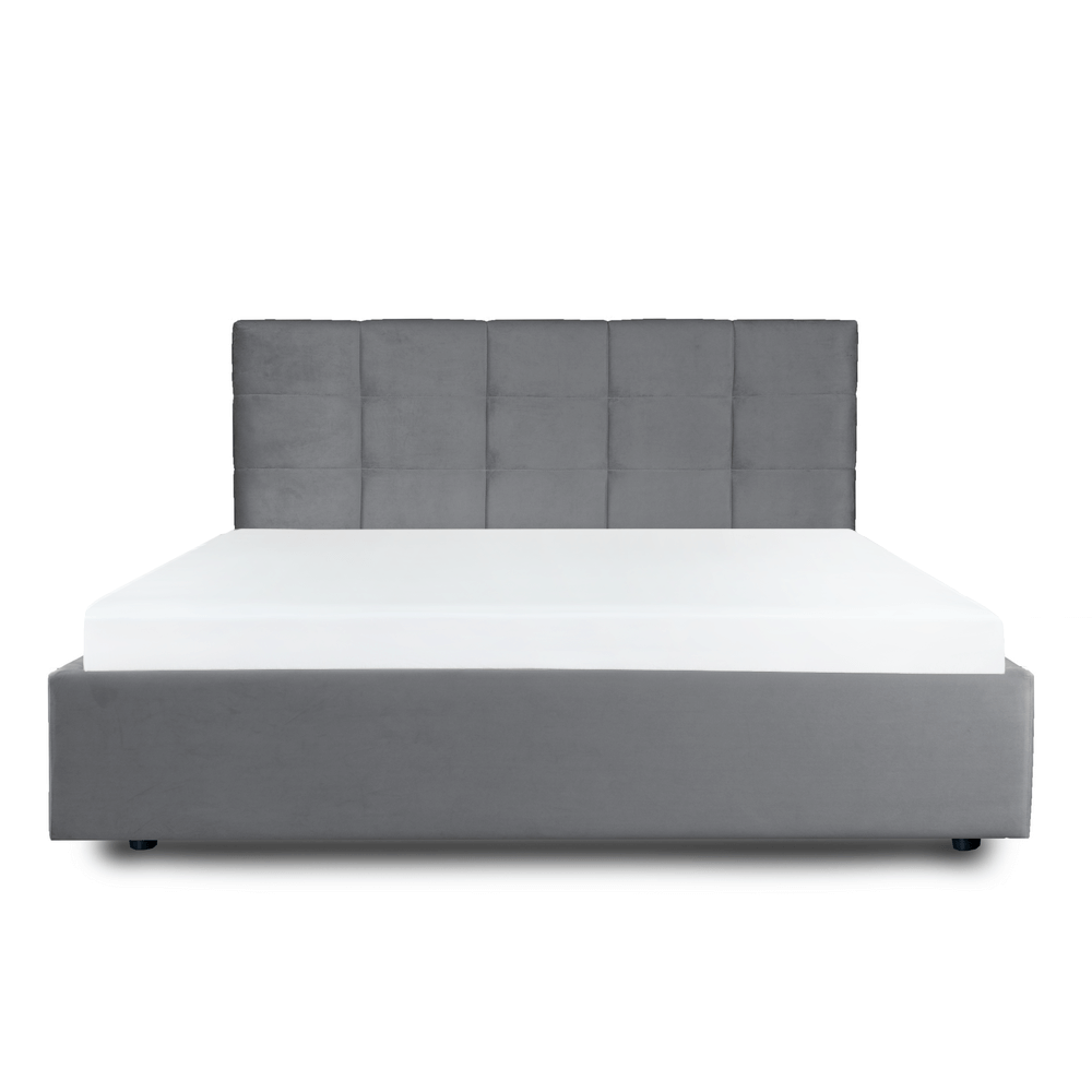 Paturi cu lada depozitare incapatoare - Padova, tapitat crem, pat pentru dormitor cu lada depozitare