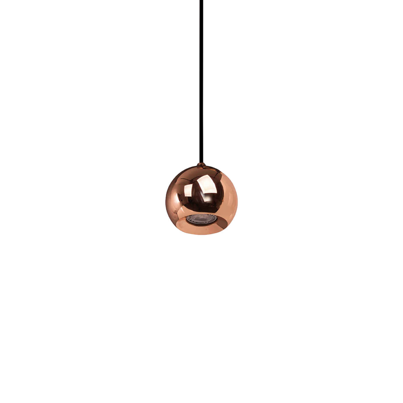 Cauti un pendul BALL cuprat din metal, design modern, minimalist, pentru living, dining sau dormitor din colectia de lustre si candelabre Domicilio?