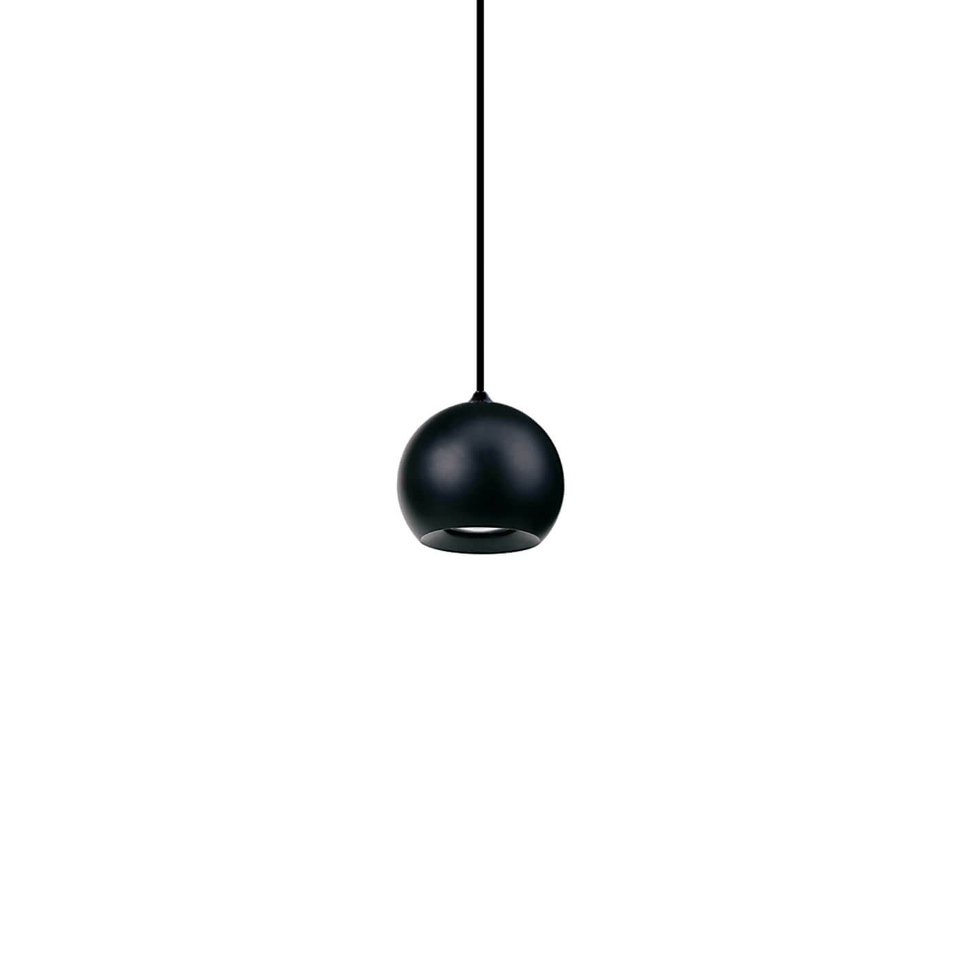 Cauti un pendul BALL negru din metal, design modern, minimalist, pentru living, dining sau dormitor din colectia de lustre si candelabre Domicilio?