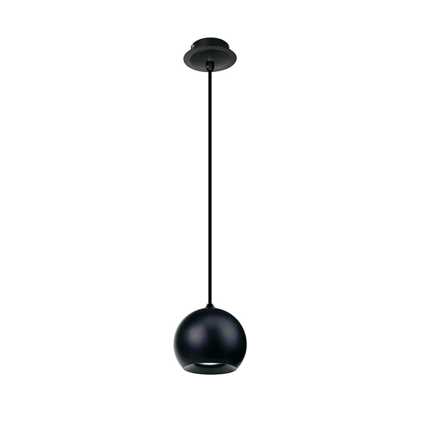 Cauti un pendul BALL negru din metal, design modern, minimalist, pentru living, dining sau dormitor din colectia de lustre si candelabre Domicilio?