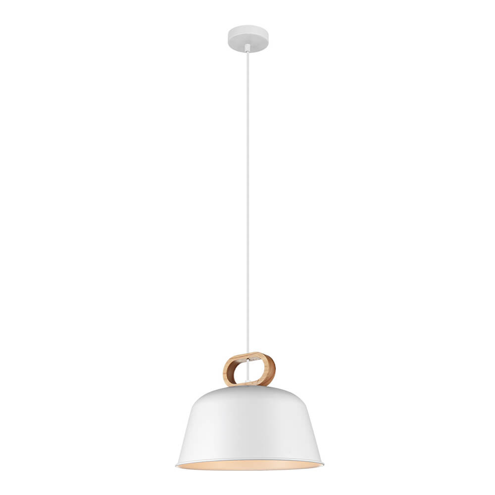 Cauti un pendul CLIP alb, design modern, pentru living, dining sau dormitor din colectia de lustre si candelabre Domicilio?