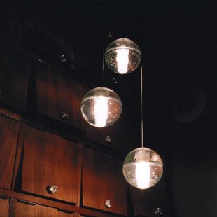 Pendul transparent GLOBE S1 din sticla - Lampa suspendata pentru living sau dining