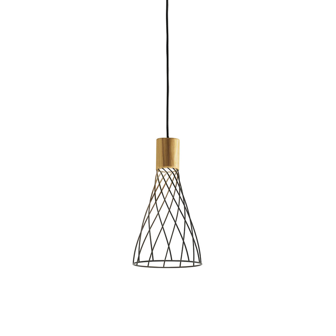 Cauti un pendul HANK negru cu abajur din metal si lemn, design modern, elegant, pentru living, dining sau dormitor din colectia de lustre si candelabre Domicilio?