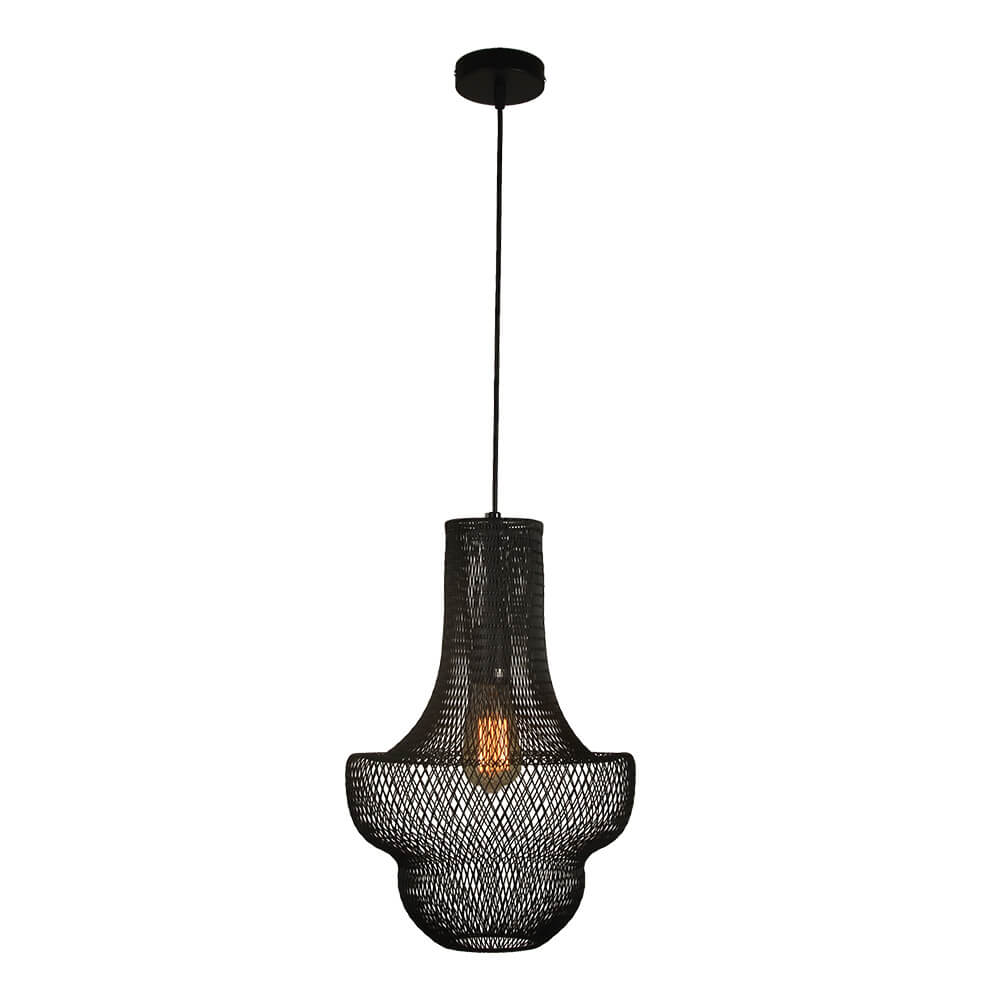 Cauti un pendul LARA negru din metal, design modern, pentru living, dining sau dormitor din colectia de lustre si candelabre Domicilio?