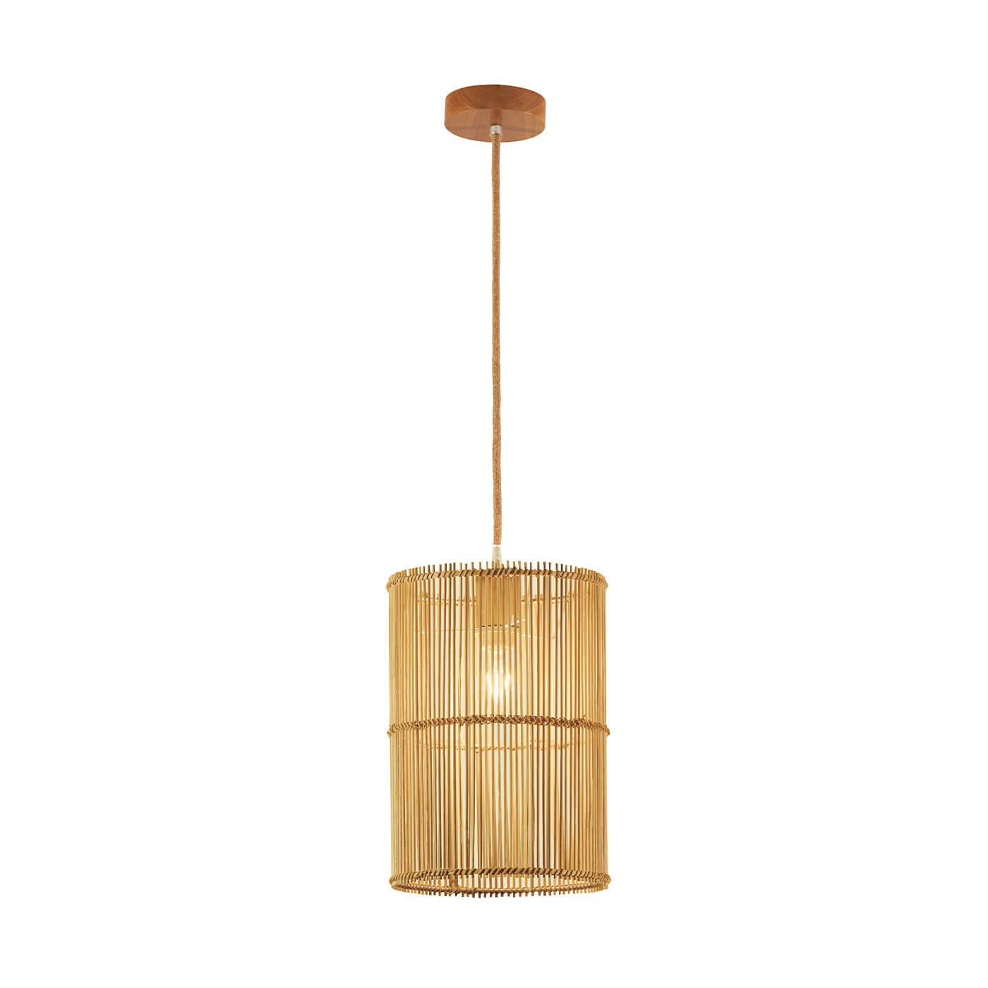 Cauti un pendul LETA din ratan si lemn, design modern, minimalist, pentru living, dining sau dormitor din colectia de lustre si candelabre Domicilio?