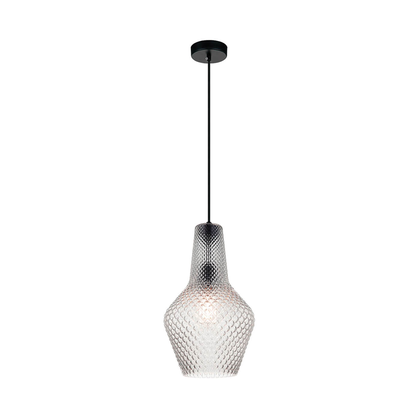 Cauti un pendul SOLETO cu abajur transparent din sticla, design elegant, modern, pentru living, dining sau dormitor din colectia de lustre si candelabre Domicilio?